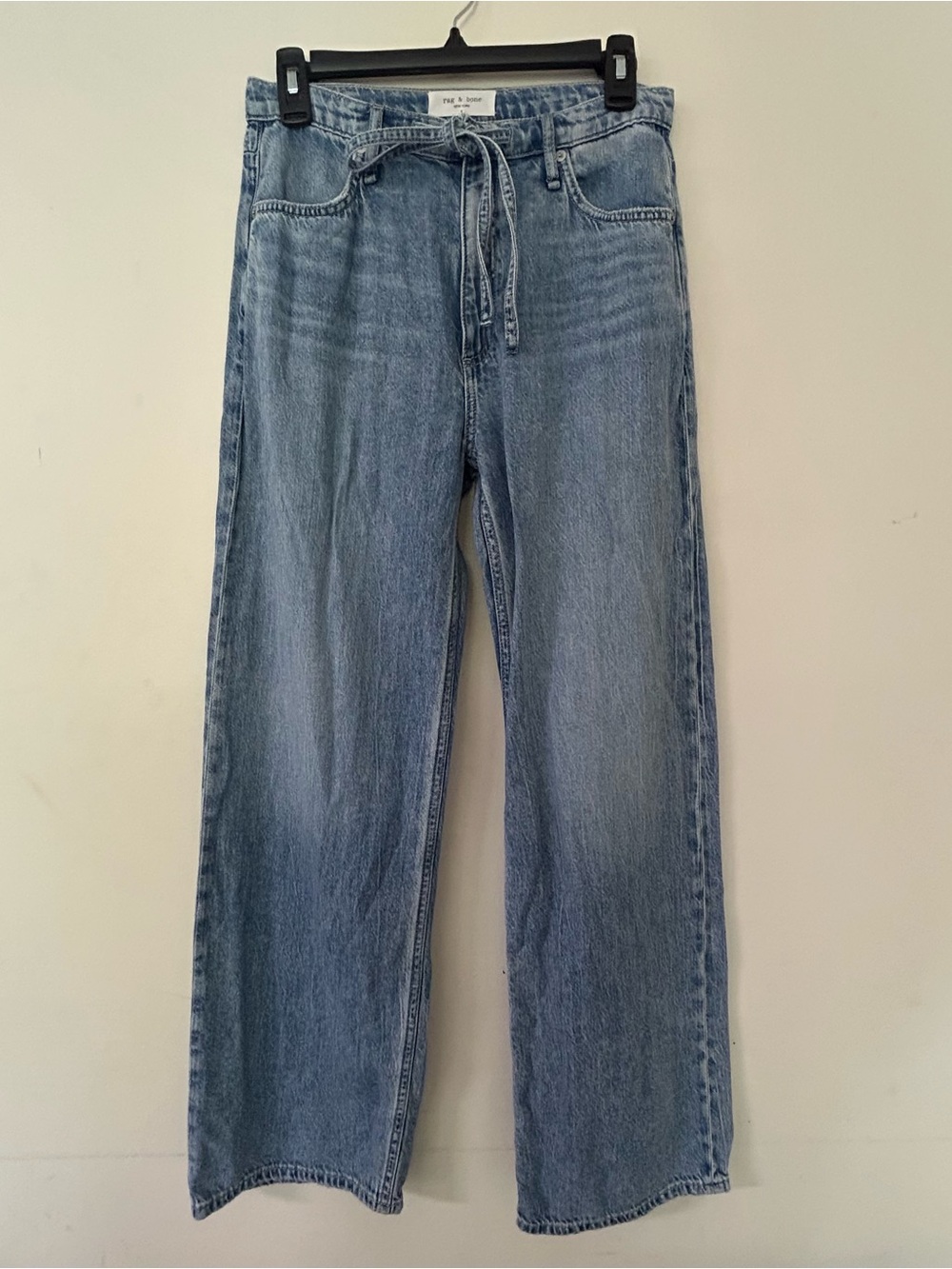 Rag & Bone Featherweight Phoebe Drawstring Wide Leg Jeans in Tilden XS - Picture 3 of 8